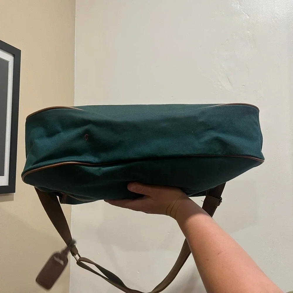 Vintage 1990s polo Ralph Lauren forest green messenger satchel shoulder bag